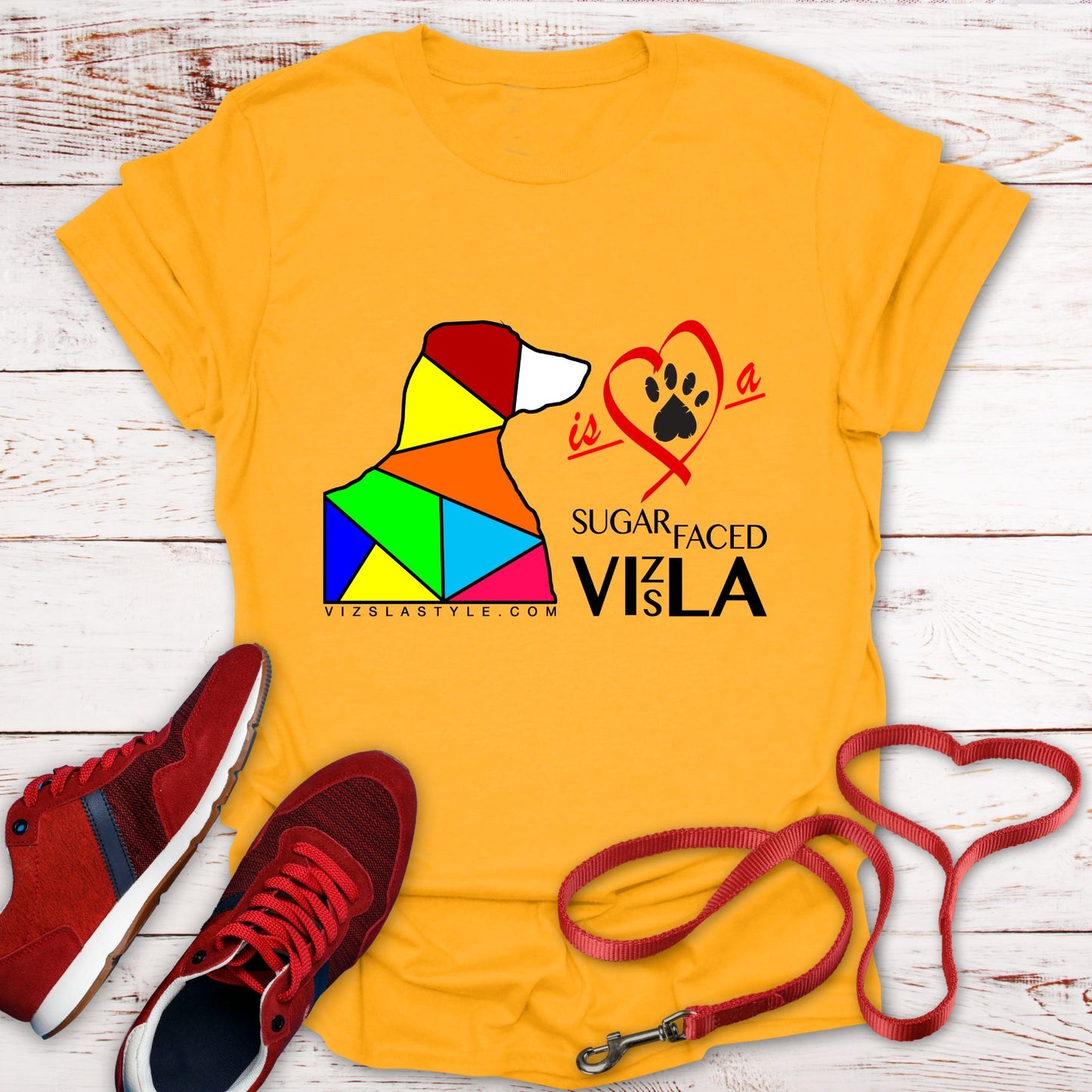 Love is a Sugar Faced Vizsla - All Around Sports T-shirt