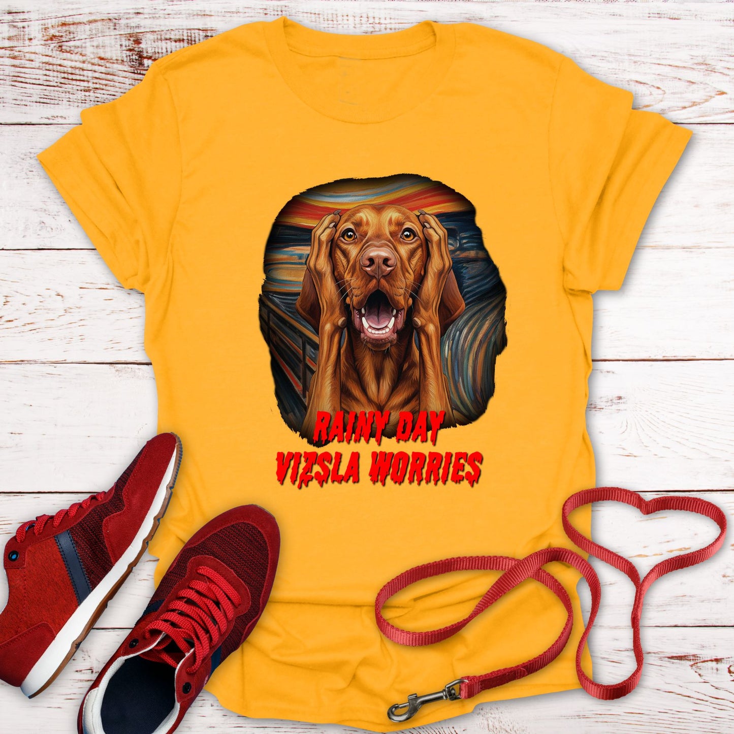 Rainy Day - Vizsla Worries! (Hilarious Tee)