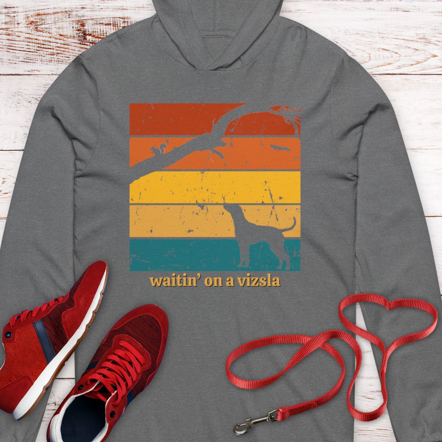 "waitin' on a vizsla"  Hooded T-Shirt