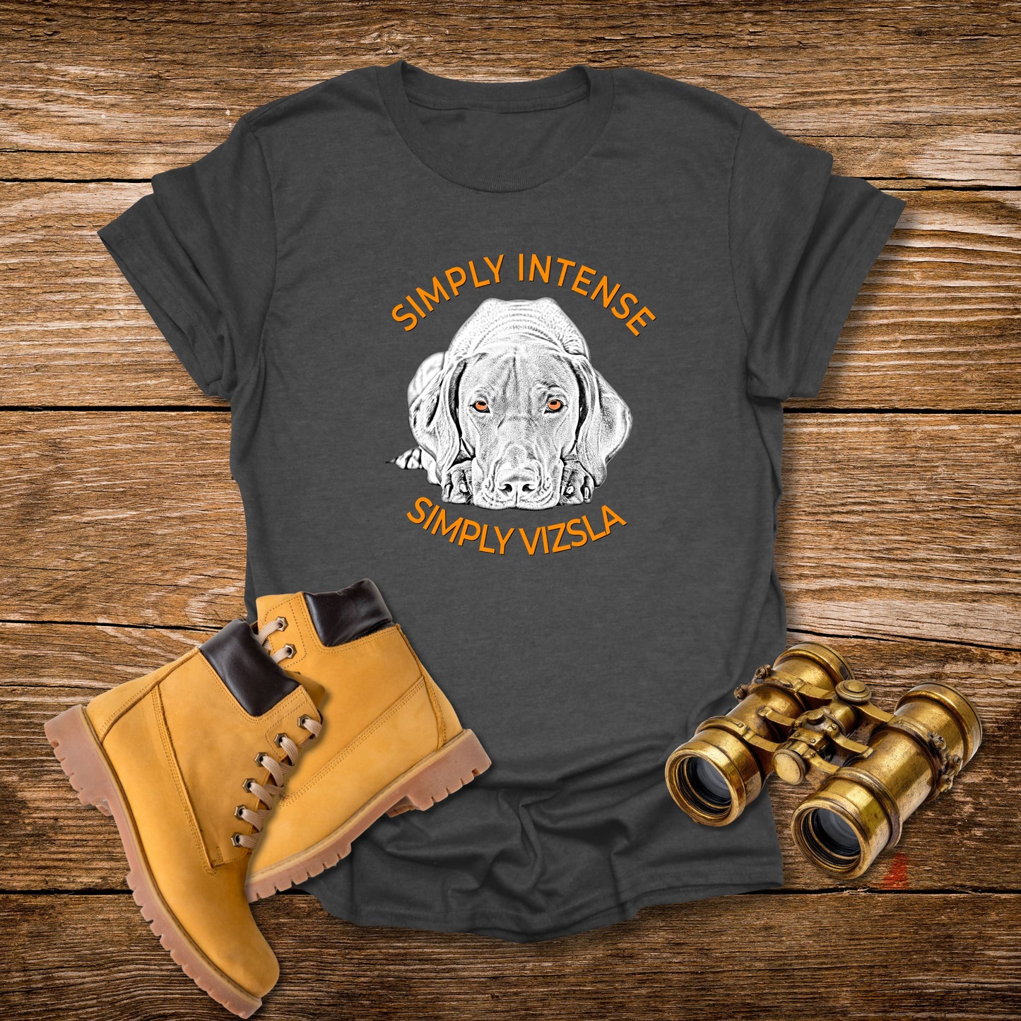 Simply Intense Vizsla T-Shirt — Vizsla Dog Portrait Tee