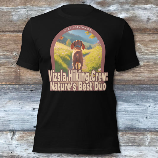 Vizsla Hiking Crew: Nature's Best Duo Puppy t-shirt