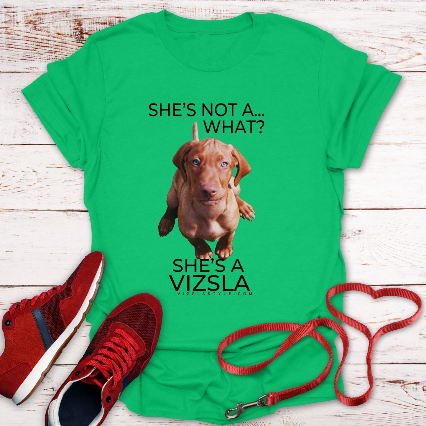 She's Not A What... She's A Vizsla (in Color) All Around Sports T-shirt