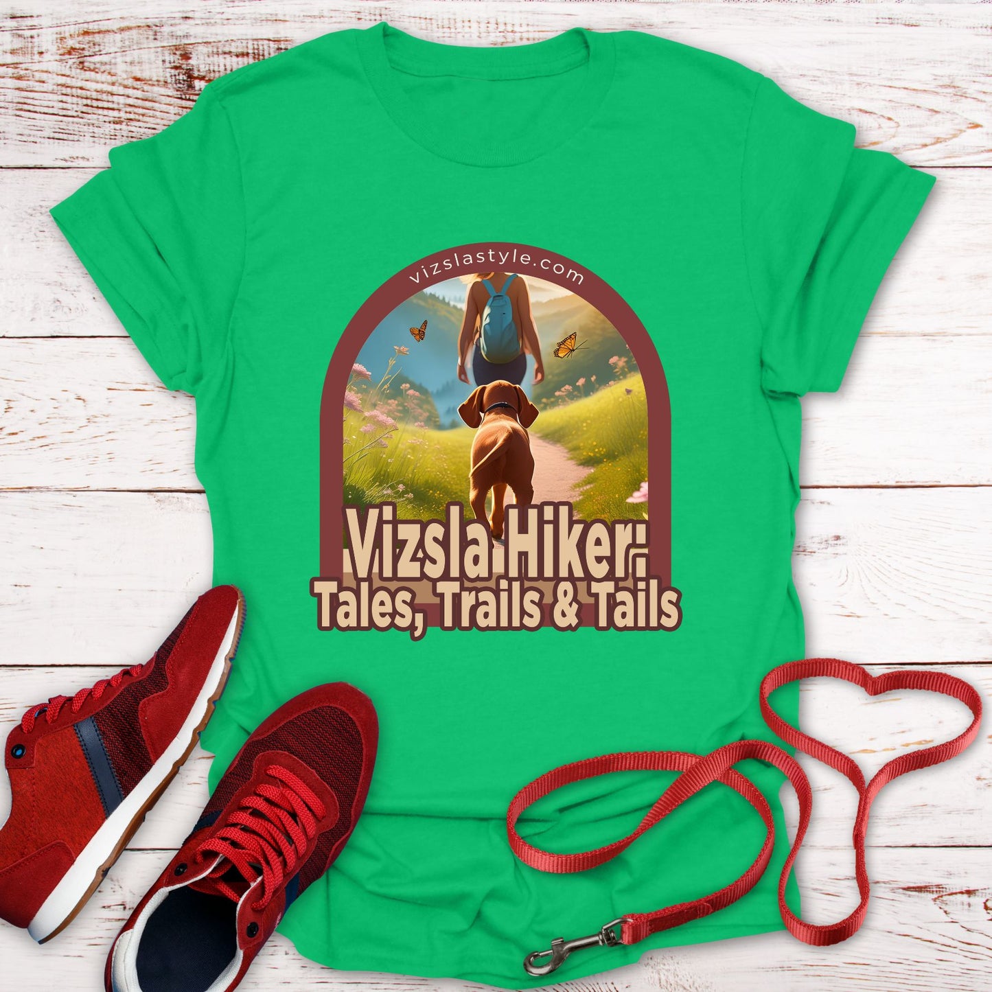 Vizsla Hiker: Tales, Trails & Tails w/ Hiker t-shirt