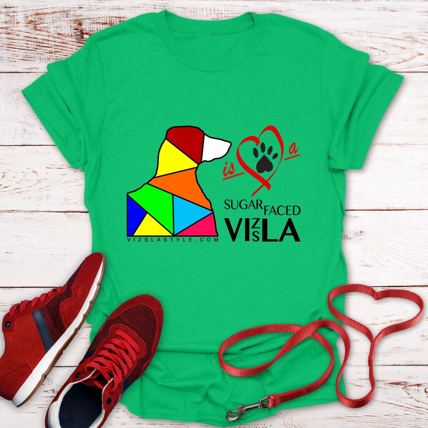 Love is a Sugar Faced Vizsla - All Around Sports T-shirt