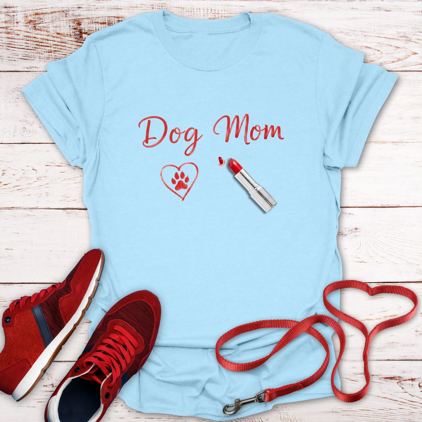 Dog Mom: Lipstick Kisses & Paw Print Love