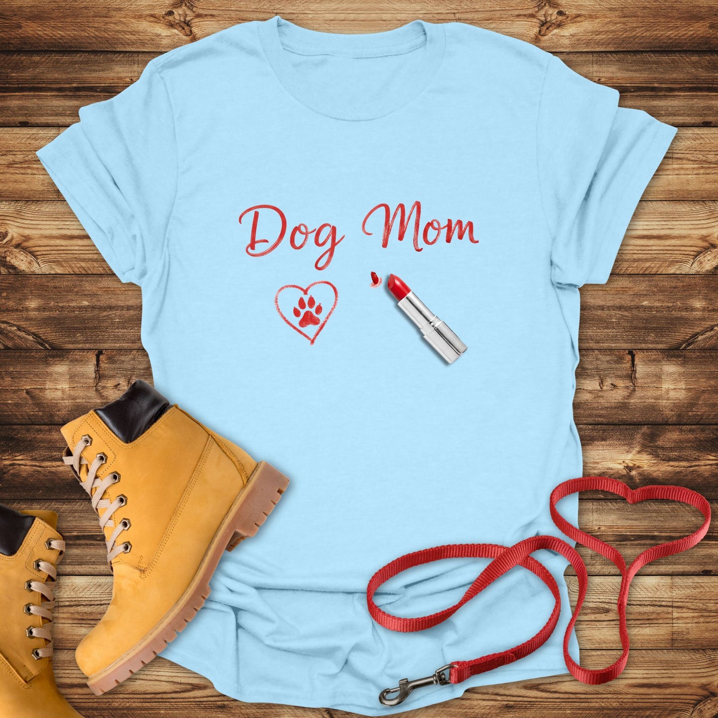 Dog Mom: Lipstick Kisses & Paw Print Love