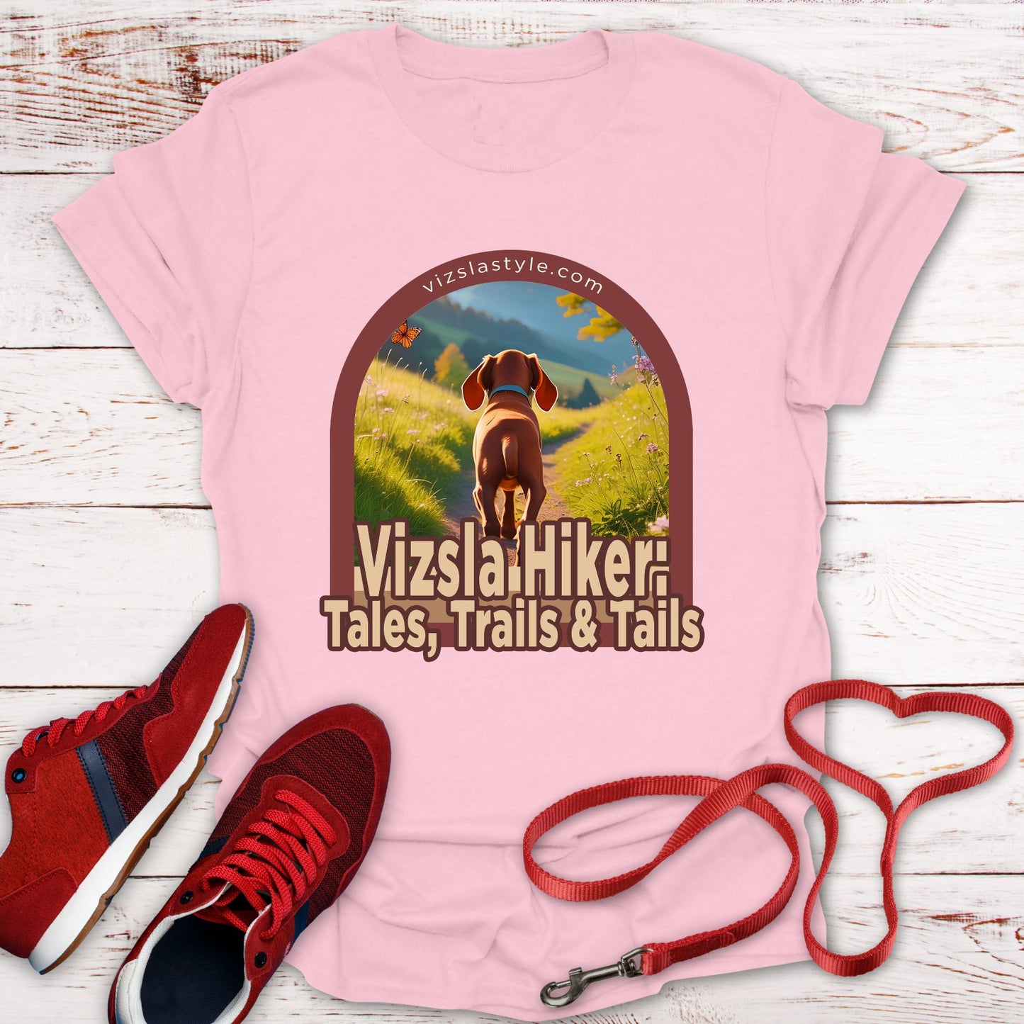 Vizsla Hiker: Tales, Trails & Tails Puppy t-shirt