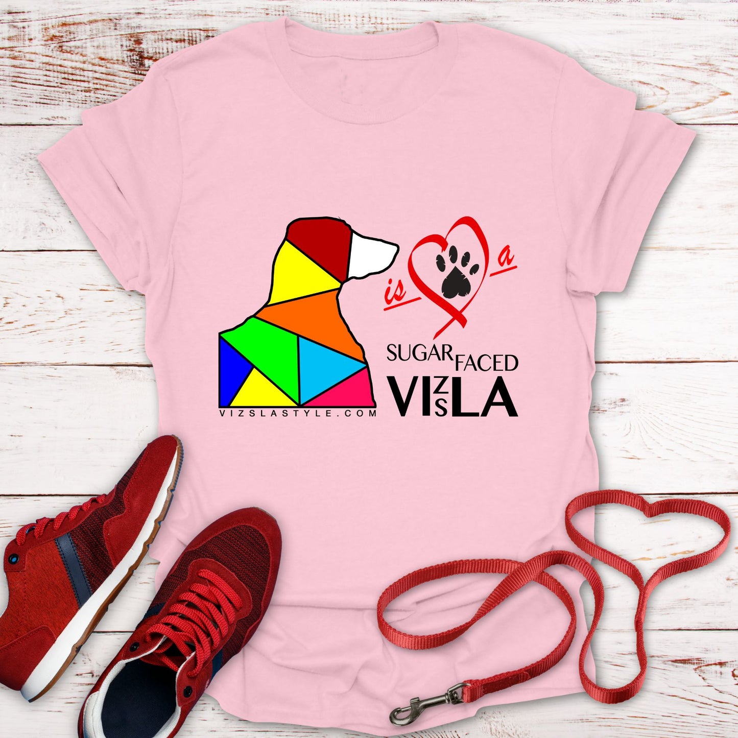 Love is a Sugar Faced Vizsla - All Around Sports T-shirt
