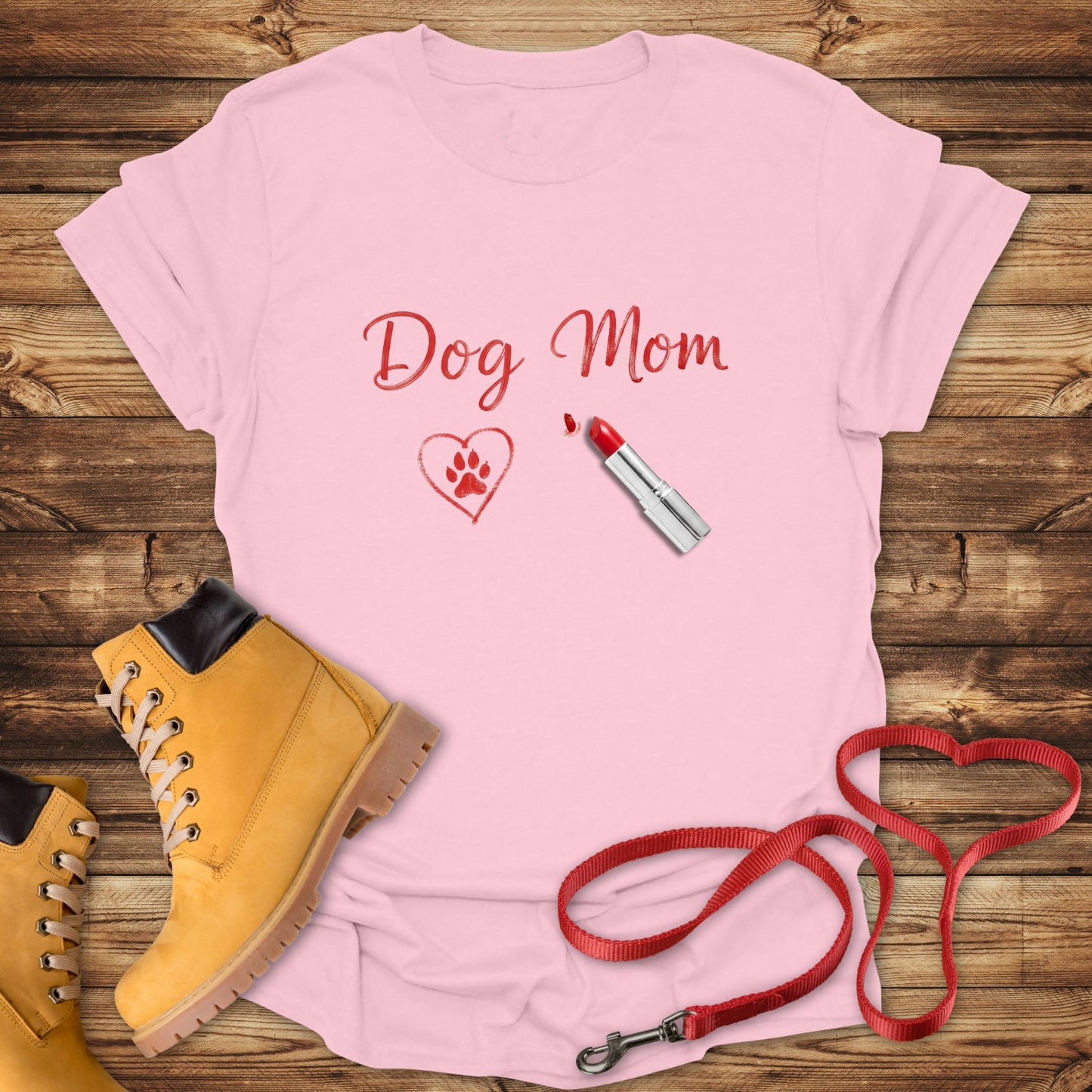 Dog Mom: Lipstick Kisses & Paw Print Love