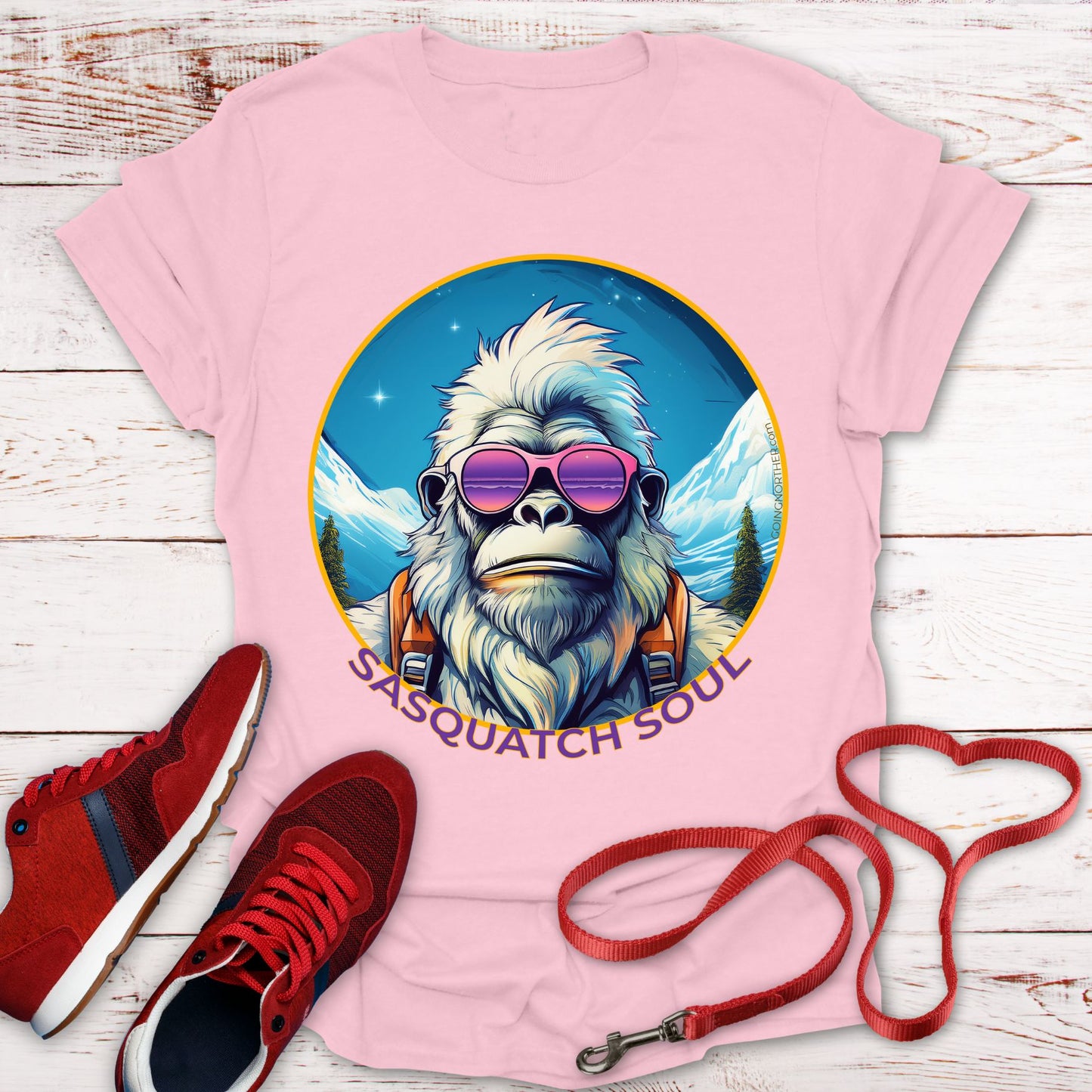 Vizsla Style - Going Norther - Bigfoot - Sasquatch Soul T-Shirt - Retro Design
