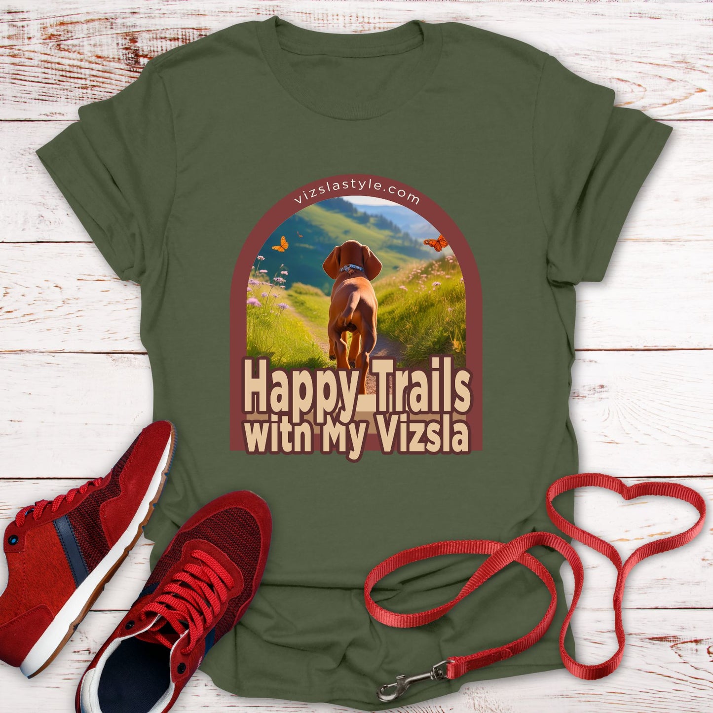 Happy Trails With My Vizsla Dog t-shirt