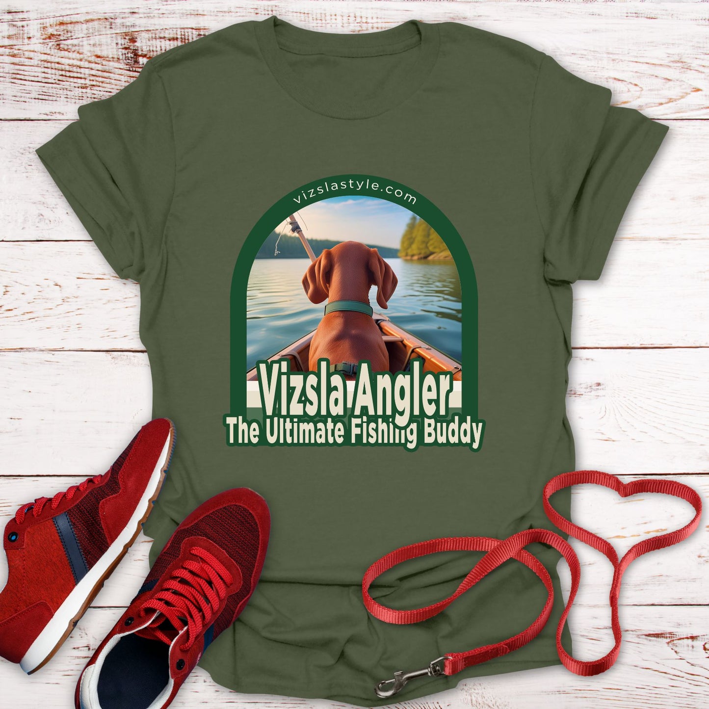 Vizsla Angler, The Ultimate Fishing Buddy! t-shirt