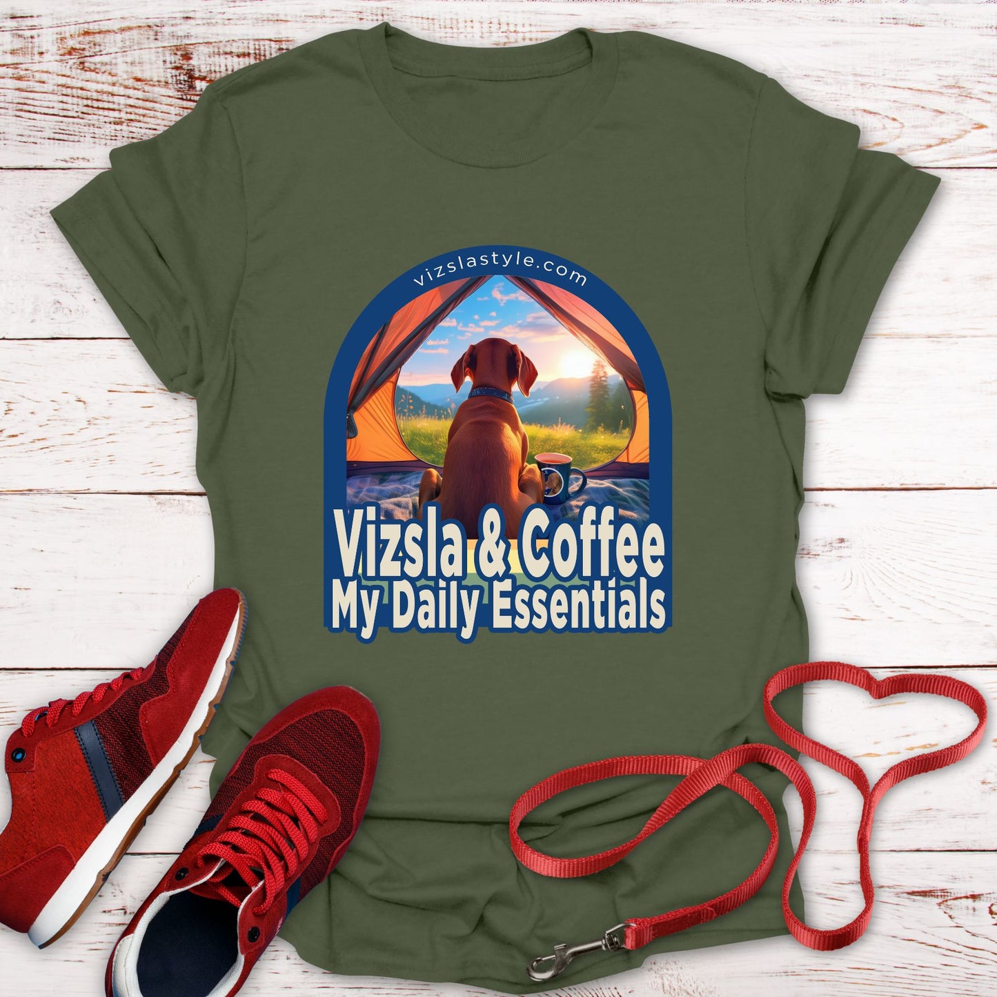 Vizsla & Coffee, My Daily Essentials! t-shirt