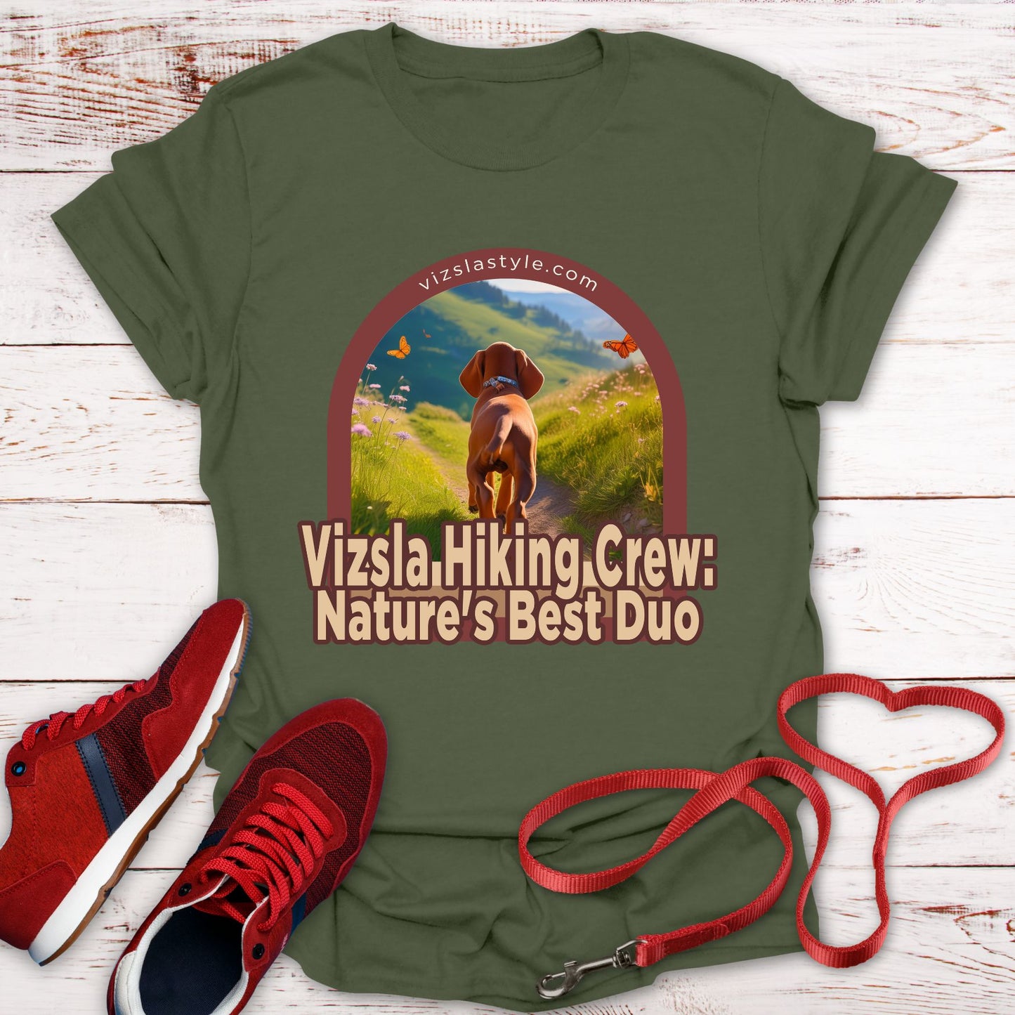 Vizsla Hiking Crew: Nature's Best Duo Dog t-shirt