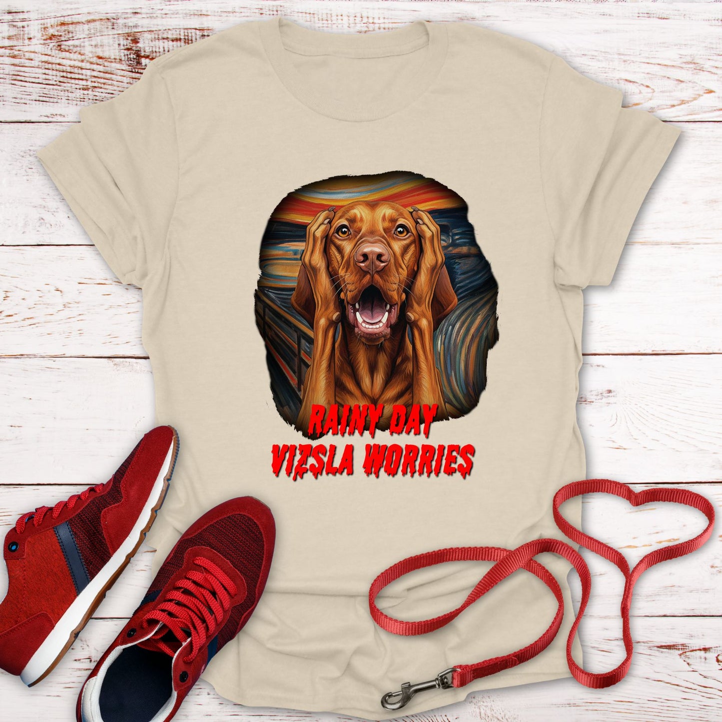 Rainy Day - Vizsla Worries! (Hilarious Tee)