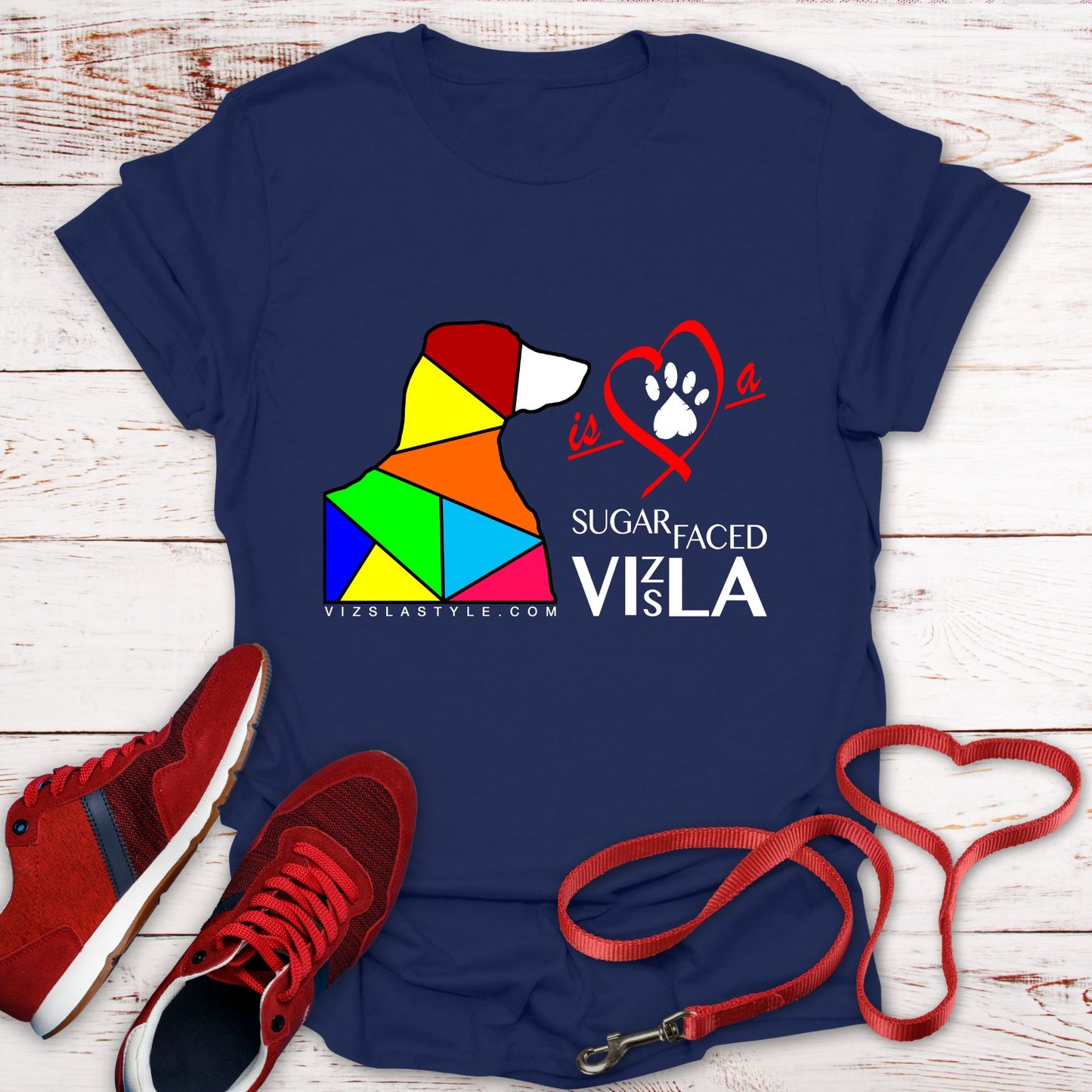 Love is a Sugar Faced Vizsla - All Around Sports T-shirt