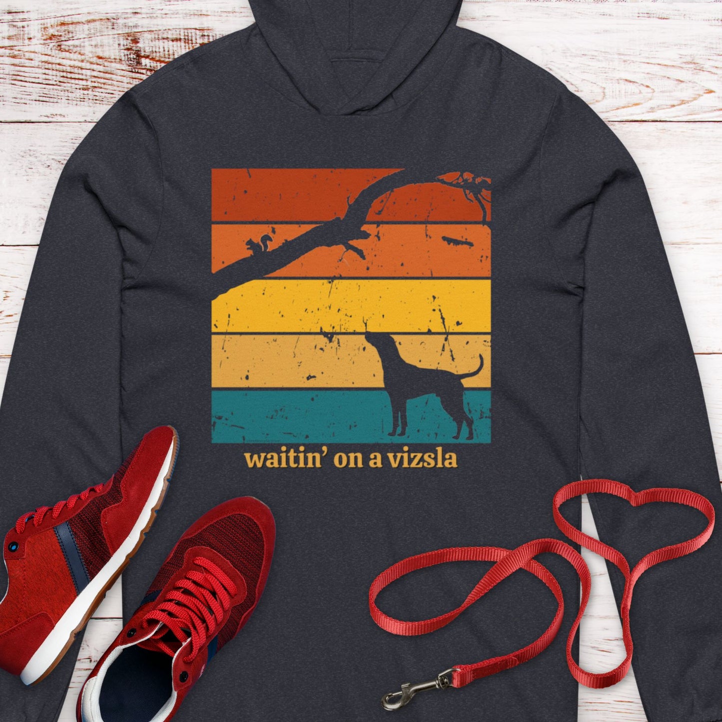 "waitin' on a vizsla"  Hooded T-Shirt