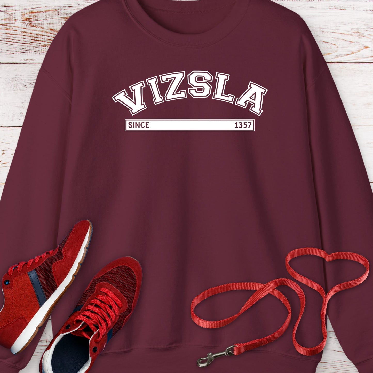 Vizsla Since 1357: Royal Hunting Legacy Crewneck Sweatshirt