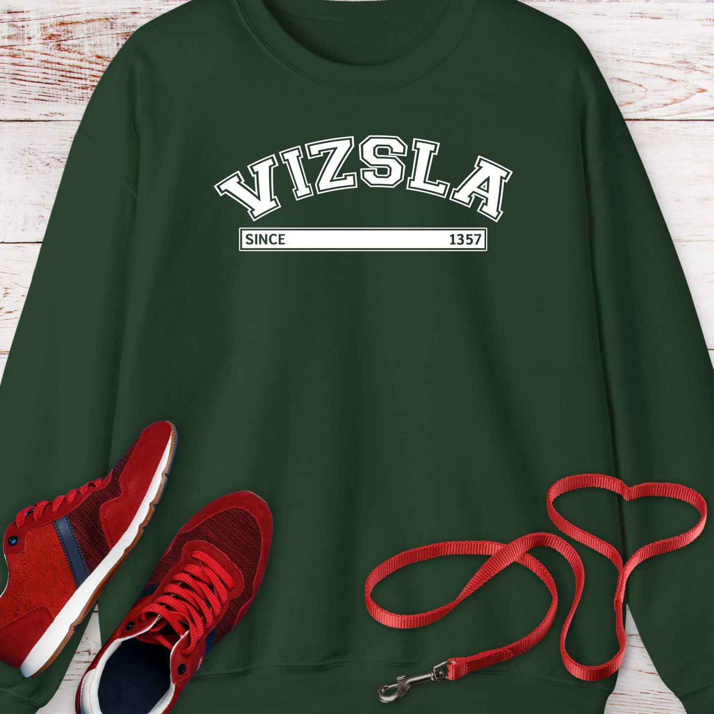 Vizsla Since 1357: Royal Hunting Legacy Crewneck Sweatshirt