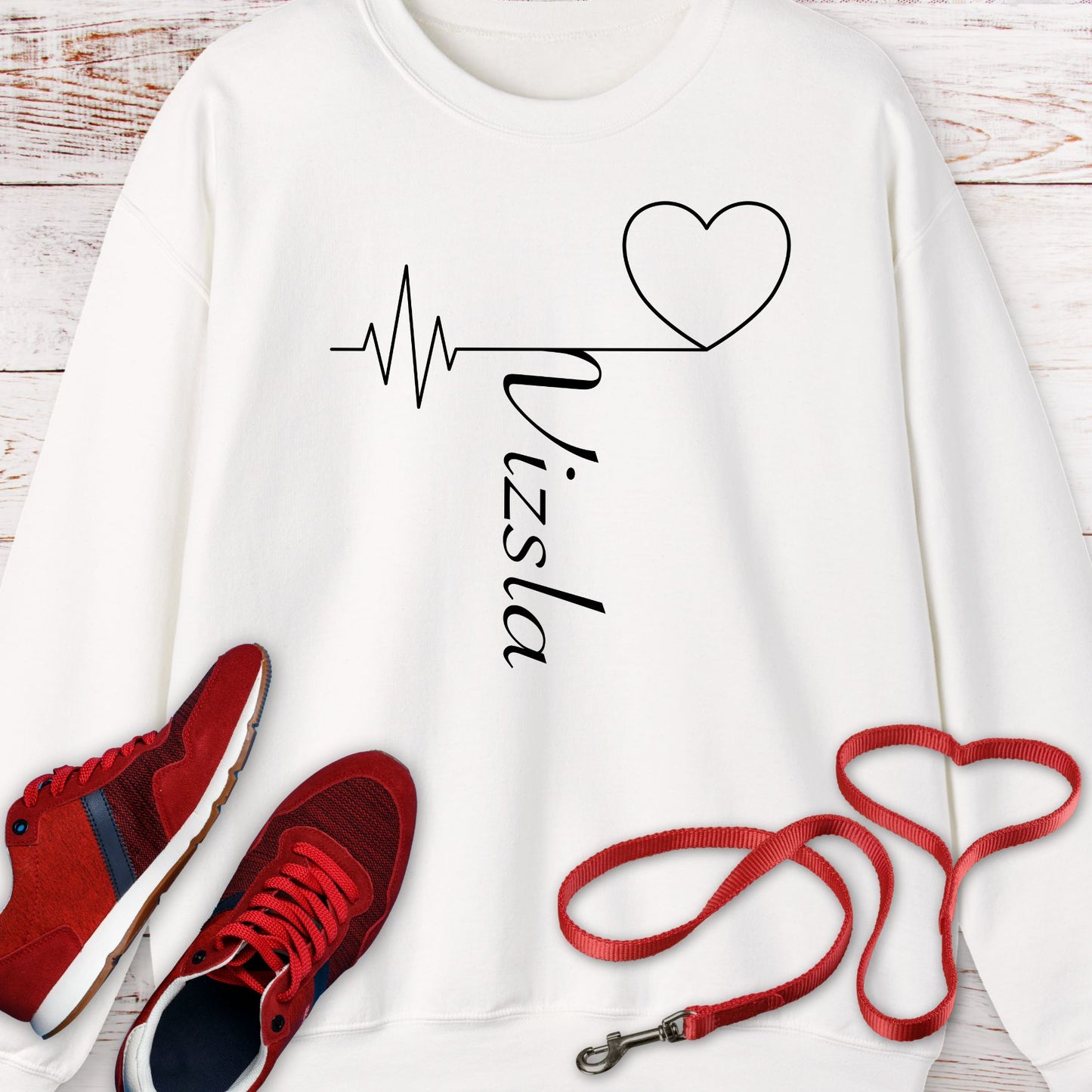 Vizsla Love: My Heart Beats for the Breed Crewneck Sweatshirt