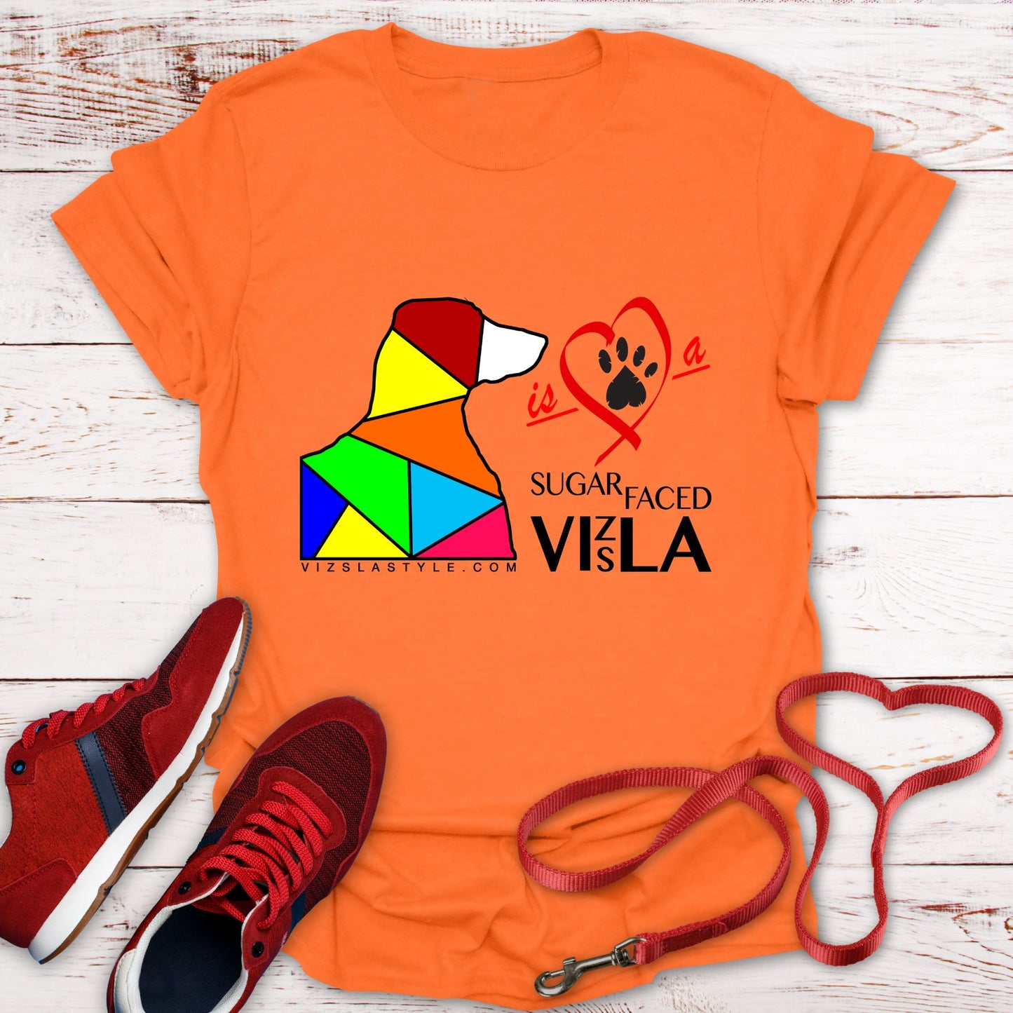 Love is a Sugar Faced Vizsla - All Around Sports T-shirt