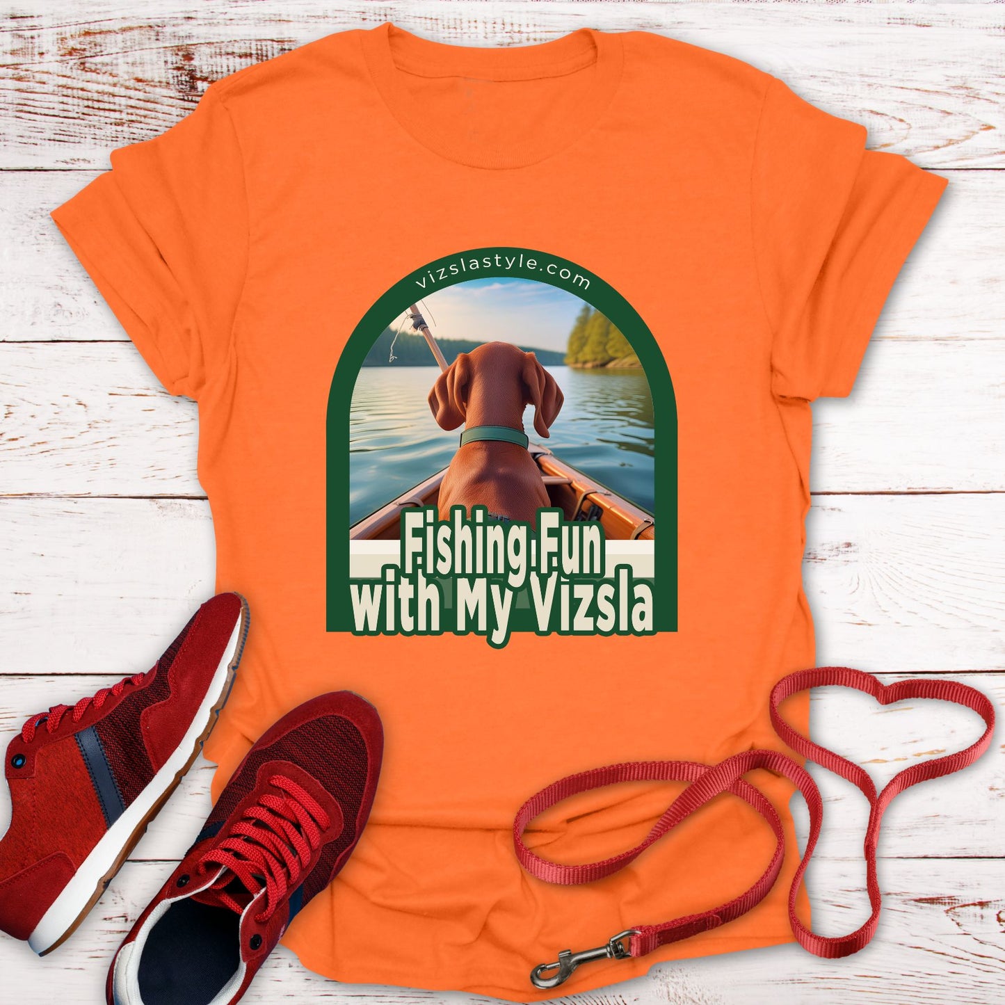 Fishing Fun With My Vizsla! t-shirt