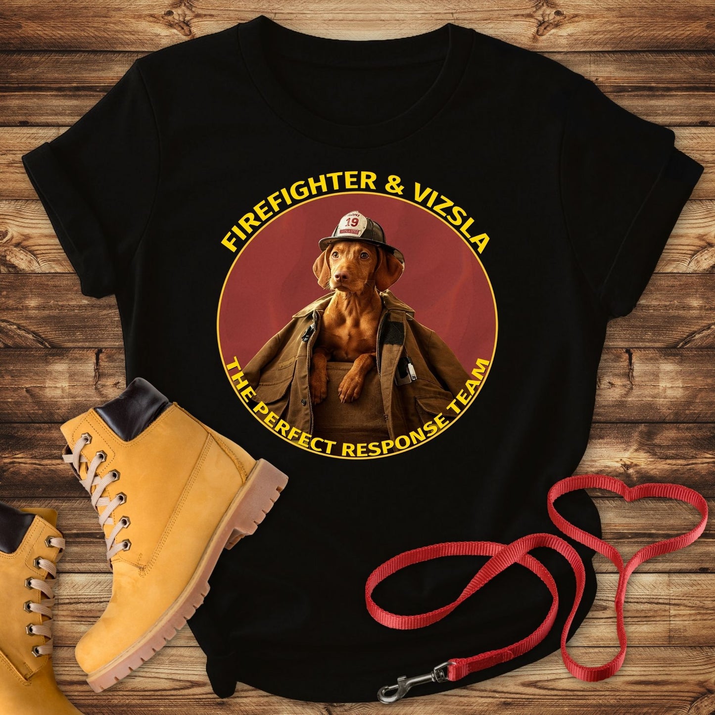 Perfect Response Team - Firefighter & Vizsla - Perfect Gift For That Firefighter In Your Life