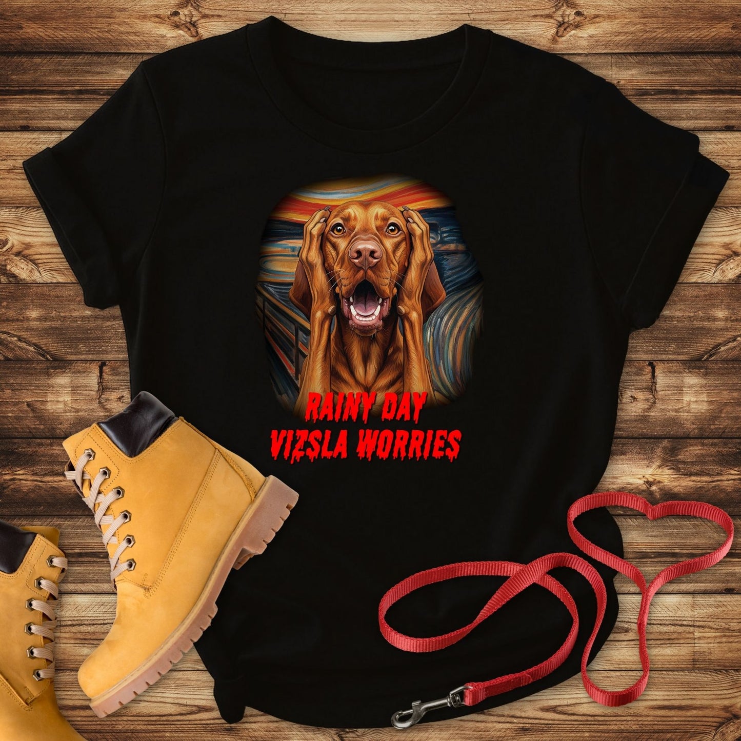 Rainy Day - Vizsla Worries! (Hilarious Tee)