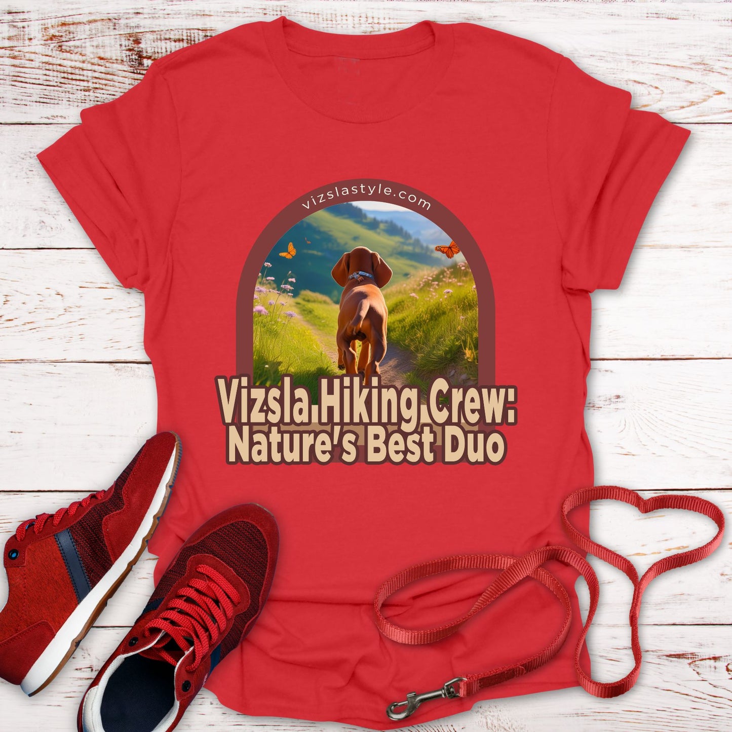 Vizsla Hiking Crew: Nature's Best Duo Dog t-shirt