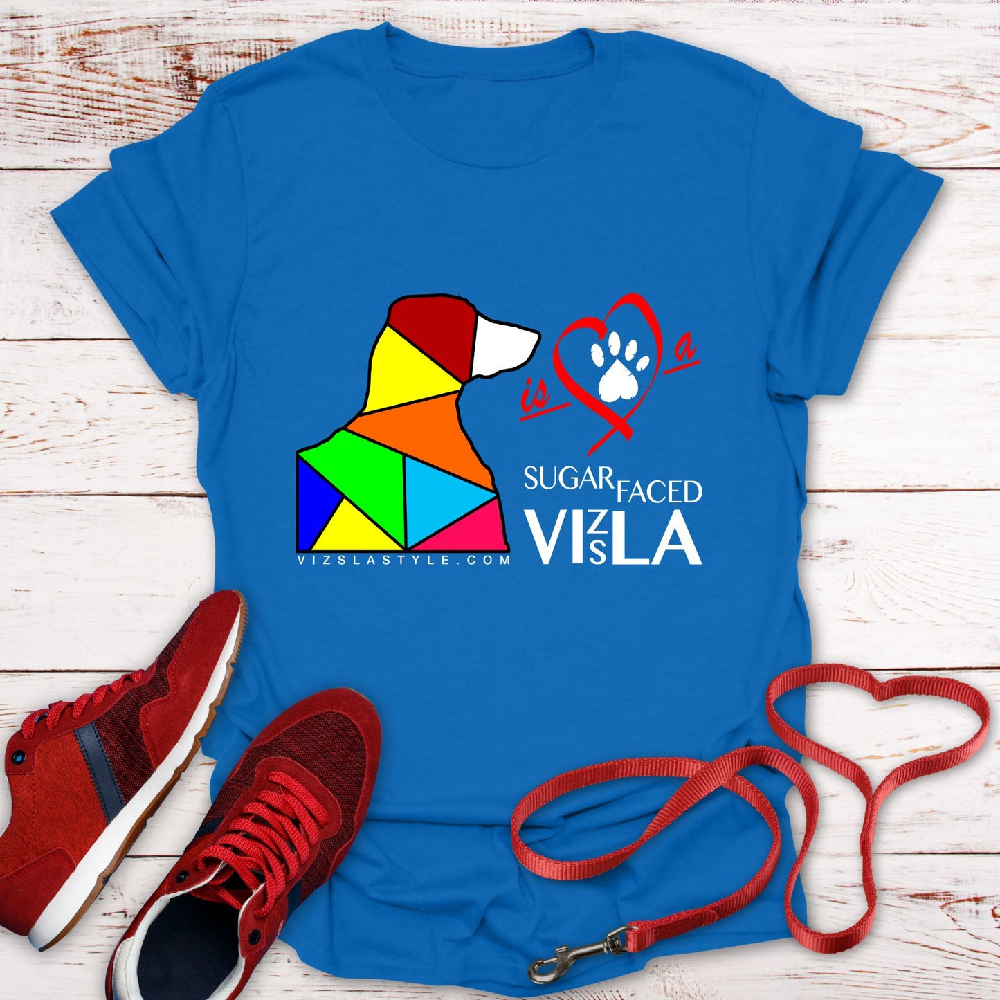 Love is a Sugar Faced Vizsla - All Around Sports T-shirt