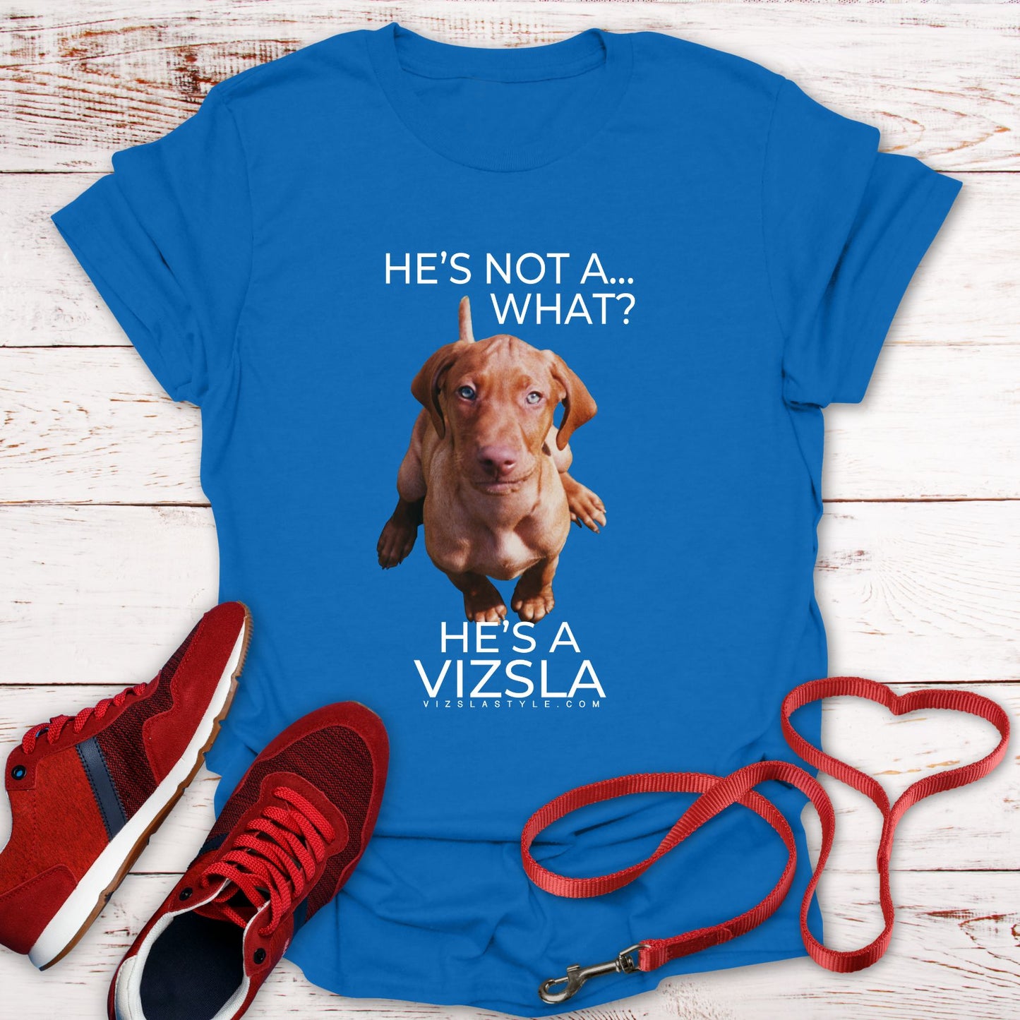 He's Not A What... He's A Vizsla (in Color) - All Around Sports T-shirt