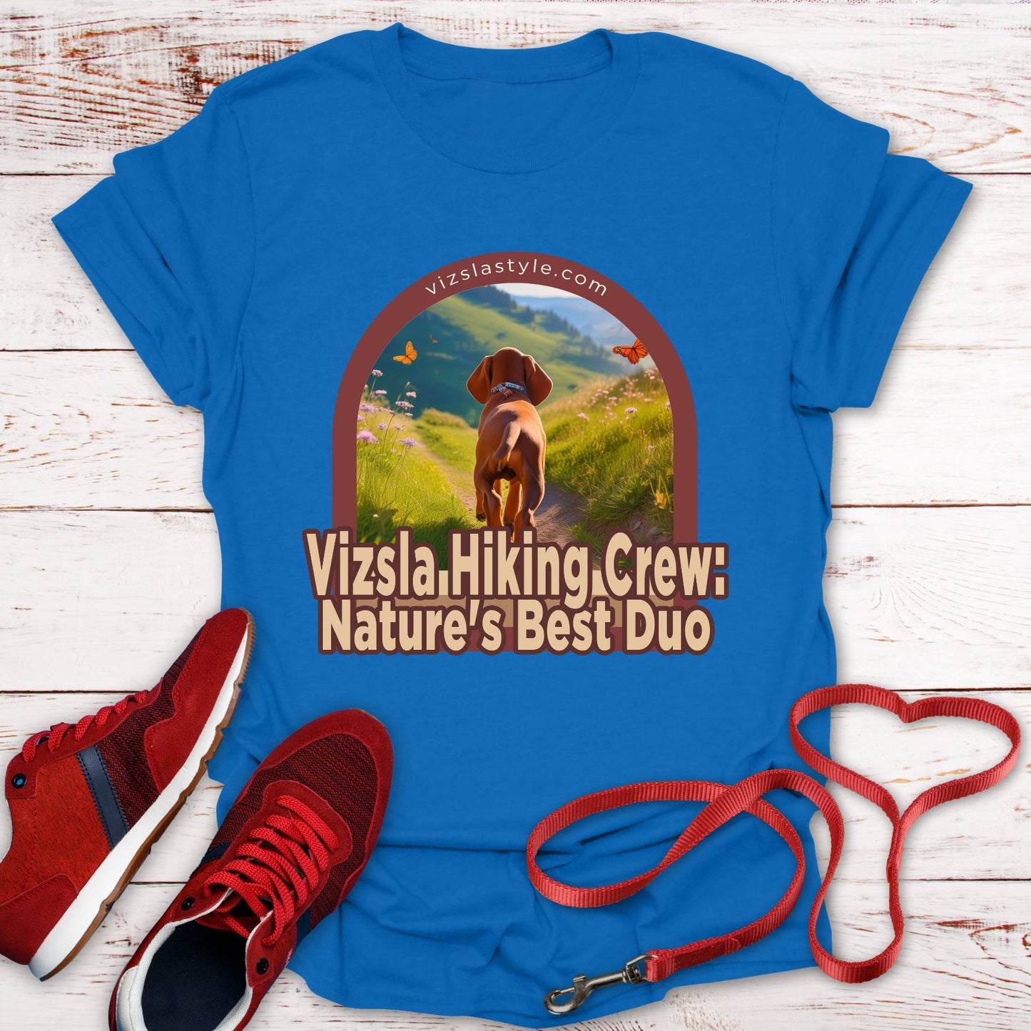 Vizsla Hiking Crew: Nature's Best Duo Dog t-shirt