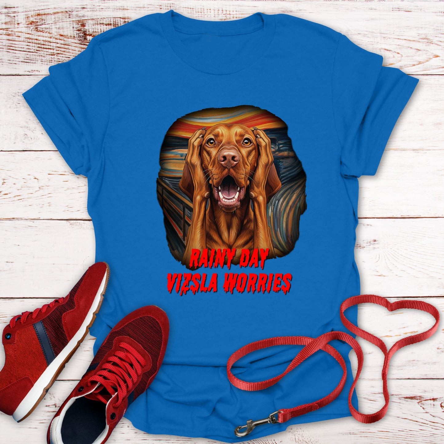 Rainy Day - Vizsla Worries! (Hilarious Tee)