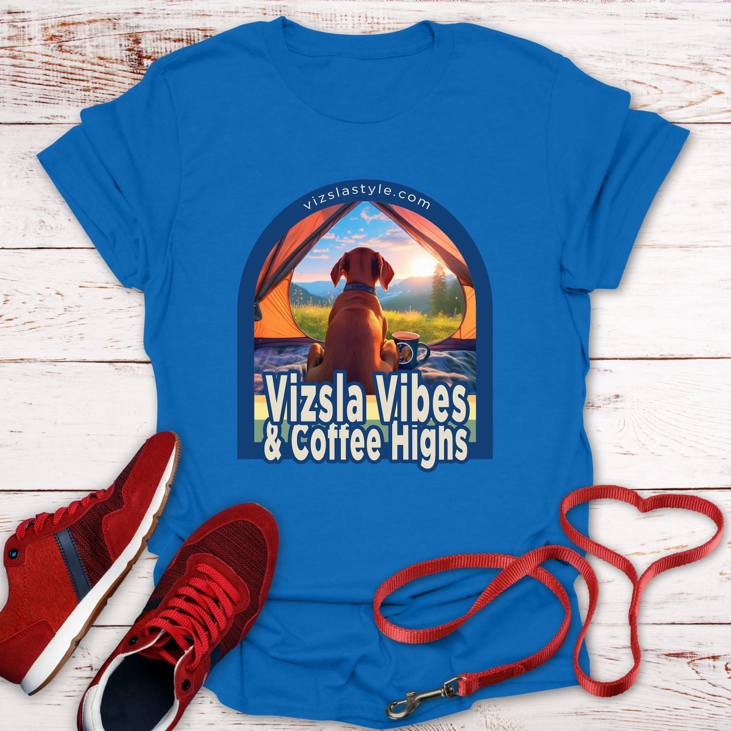 Vizsla Vibes & Coffee Highs! t-shirt