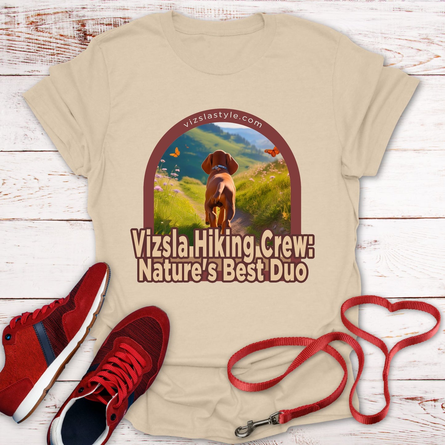Vizsla Hiking Crew: Nature's Best Duo Dog t-shirt