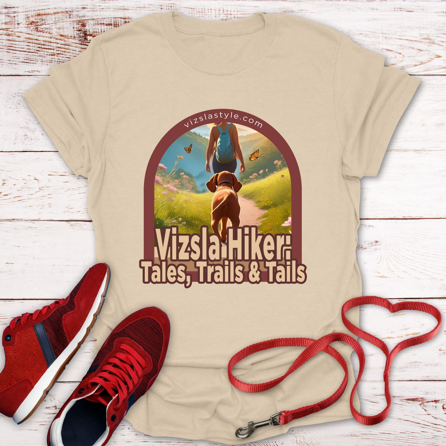 Vizsla Hiker: Tales, Trails & Tails w/ Hiker t-shirt