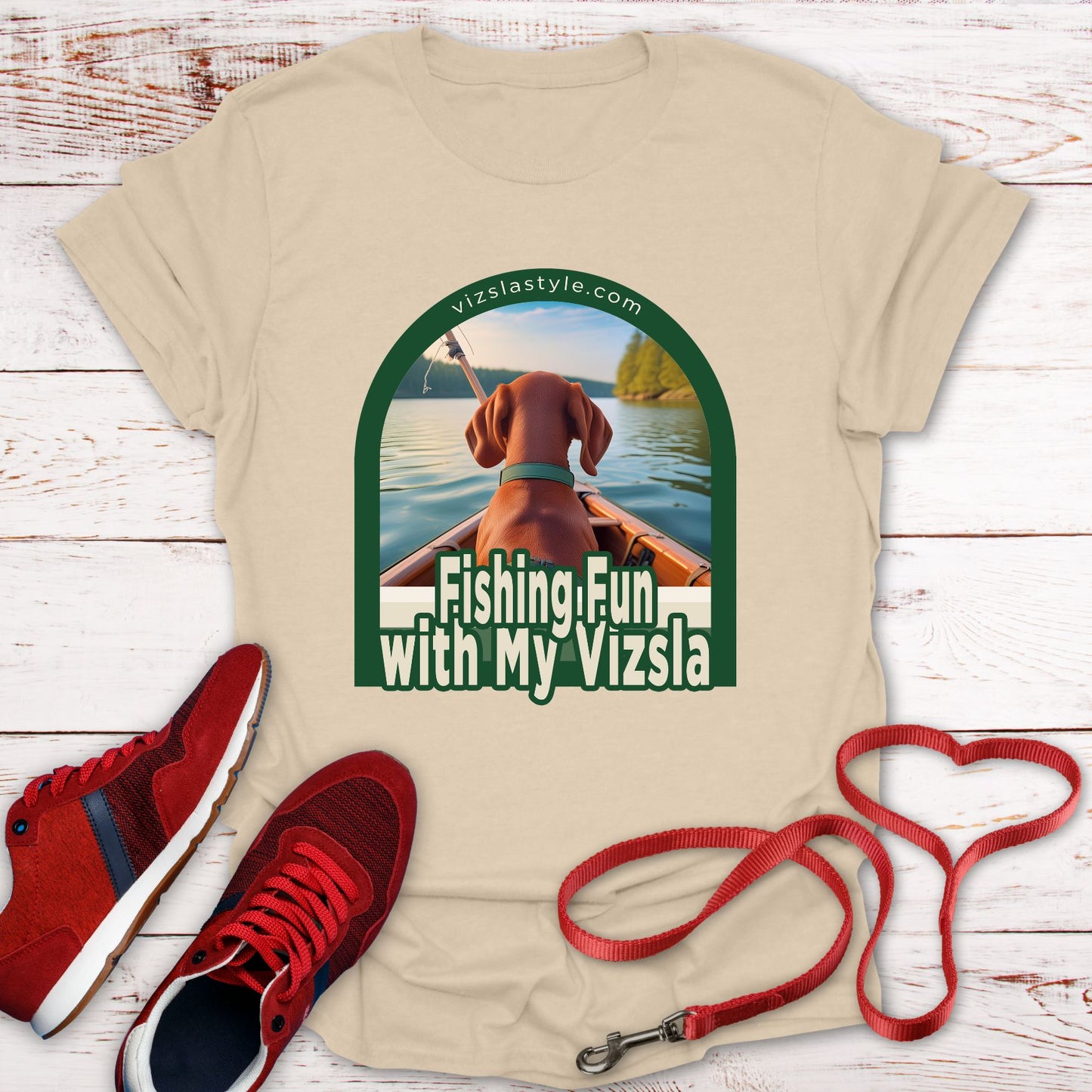 Fishing Fun With My Vizsla! t-shirt