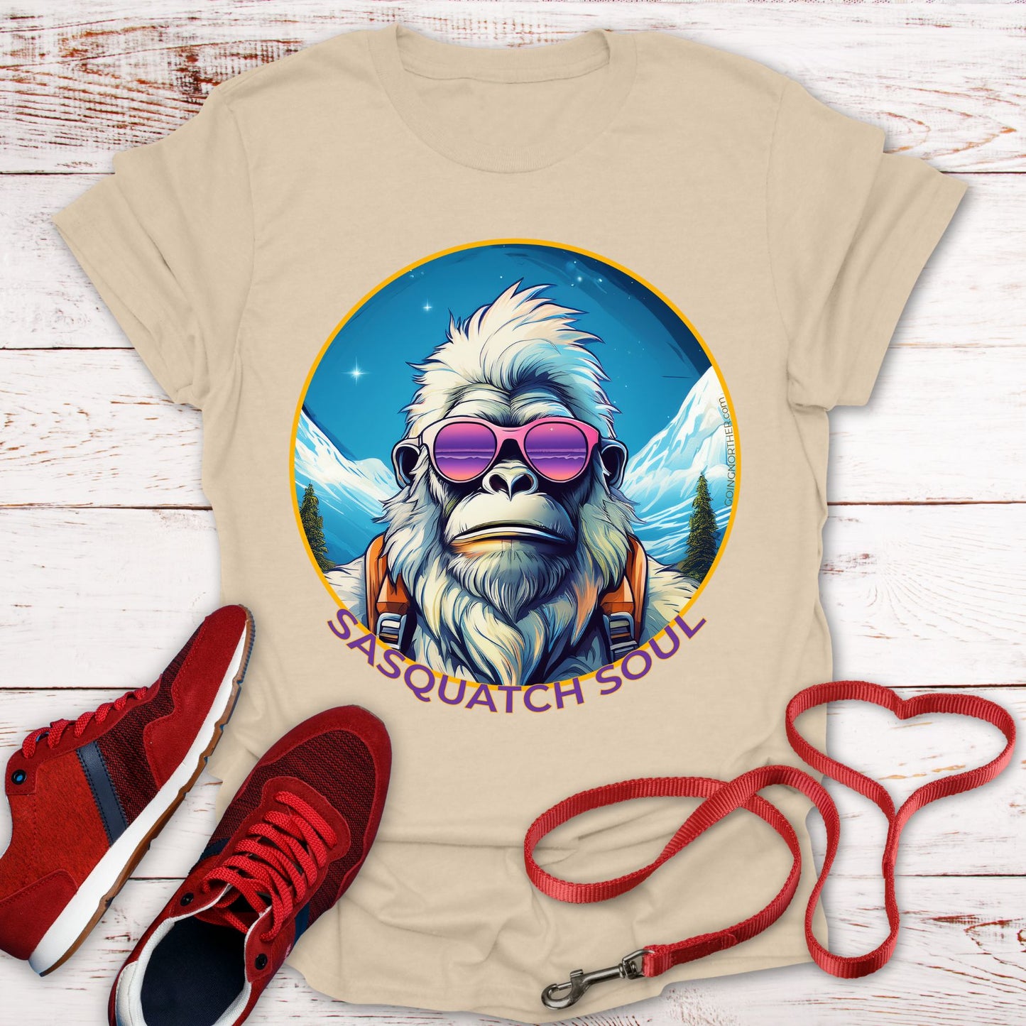 Vizsla Style - Going Norther - Bigfoot - Sasquatch Soul T-Shirt - Retro Design