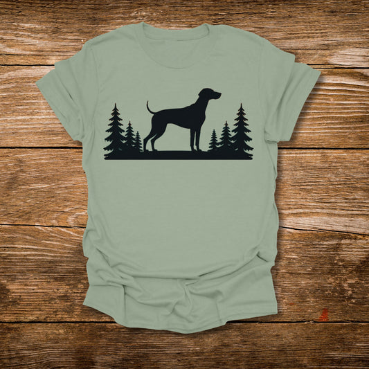 Vizsla Silhouette Forest T-Shirt — Proud Vizsla Dog Tee