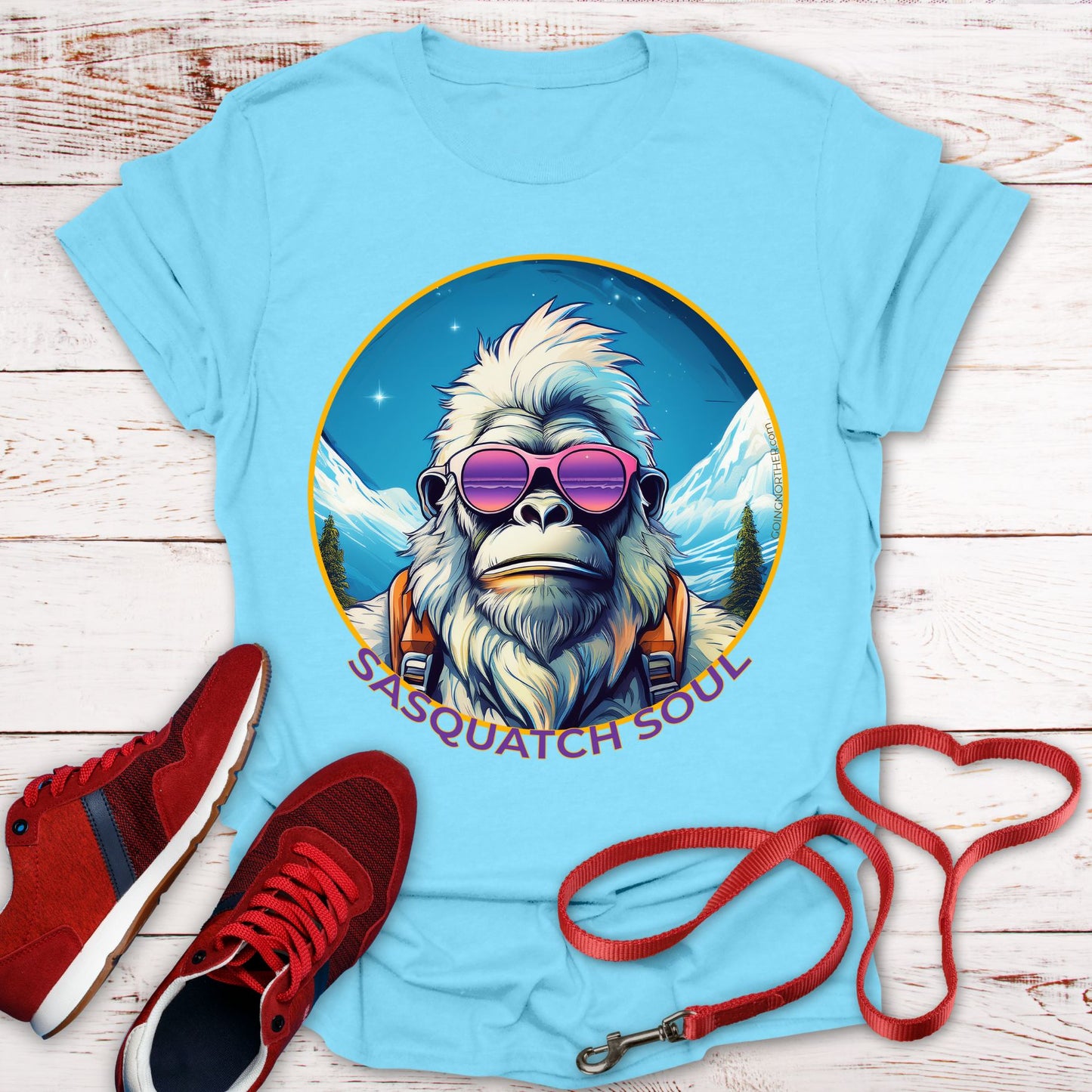 Vizsla Style - Going Norther - Bigfoot - Sasquatch Soul T-Shirt - Retro Design
