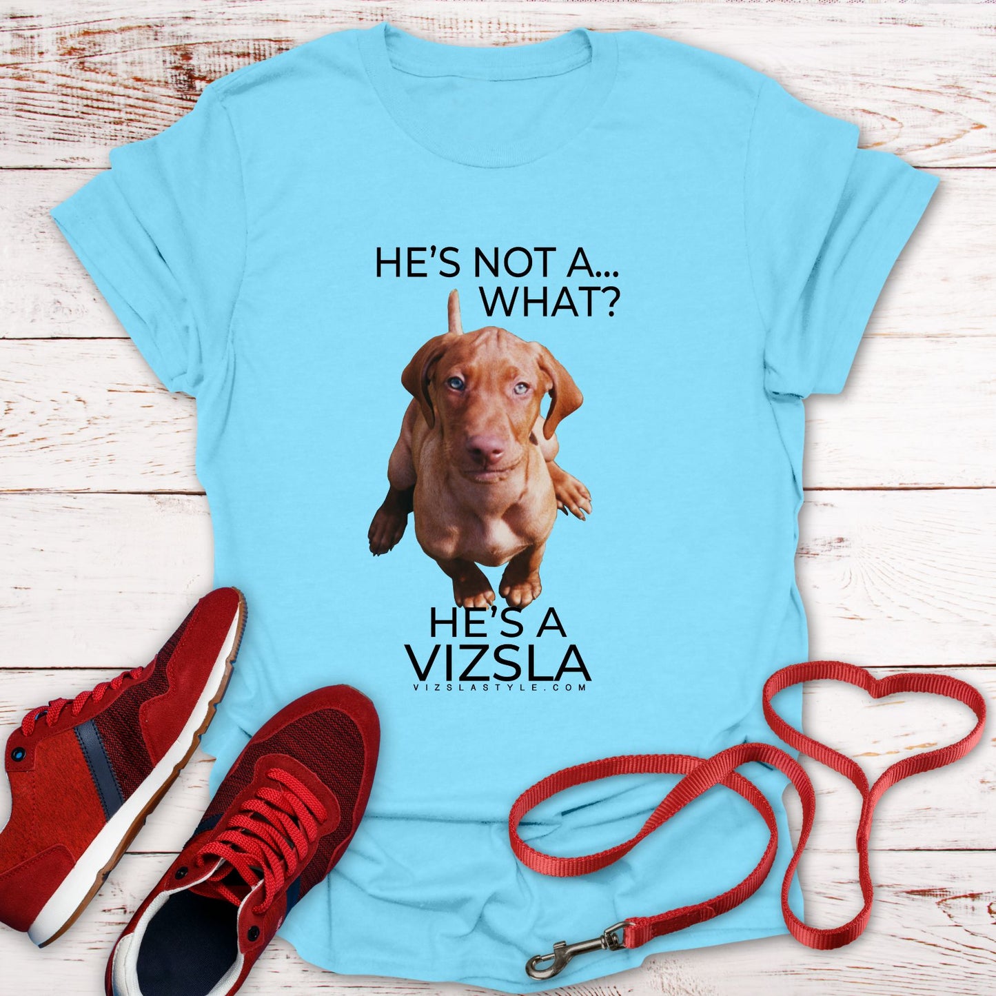 He's Not A What... He's A Vizsla (in Color) - All Around Sports T-shirt