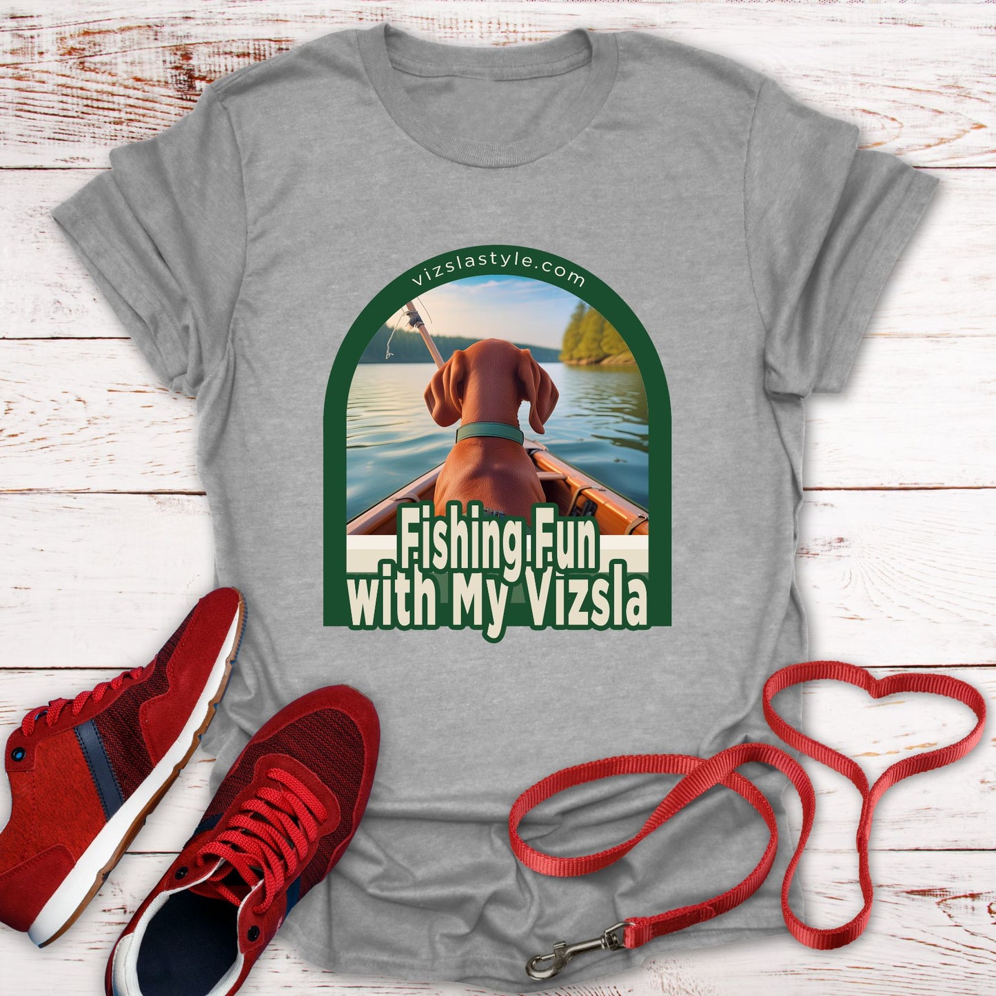Fishing Fun With My Vizsla! t-shirt