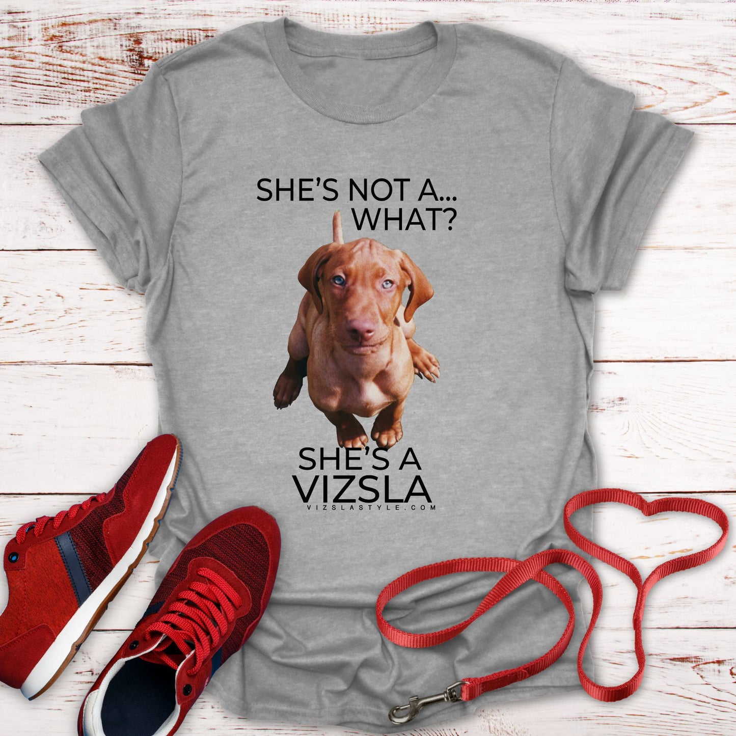 She's Not A What... She's A Vizsla (in Color) All Around Sports T-shirt