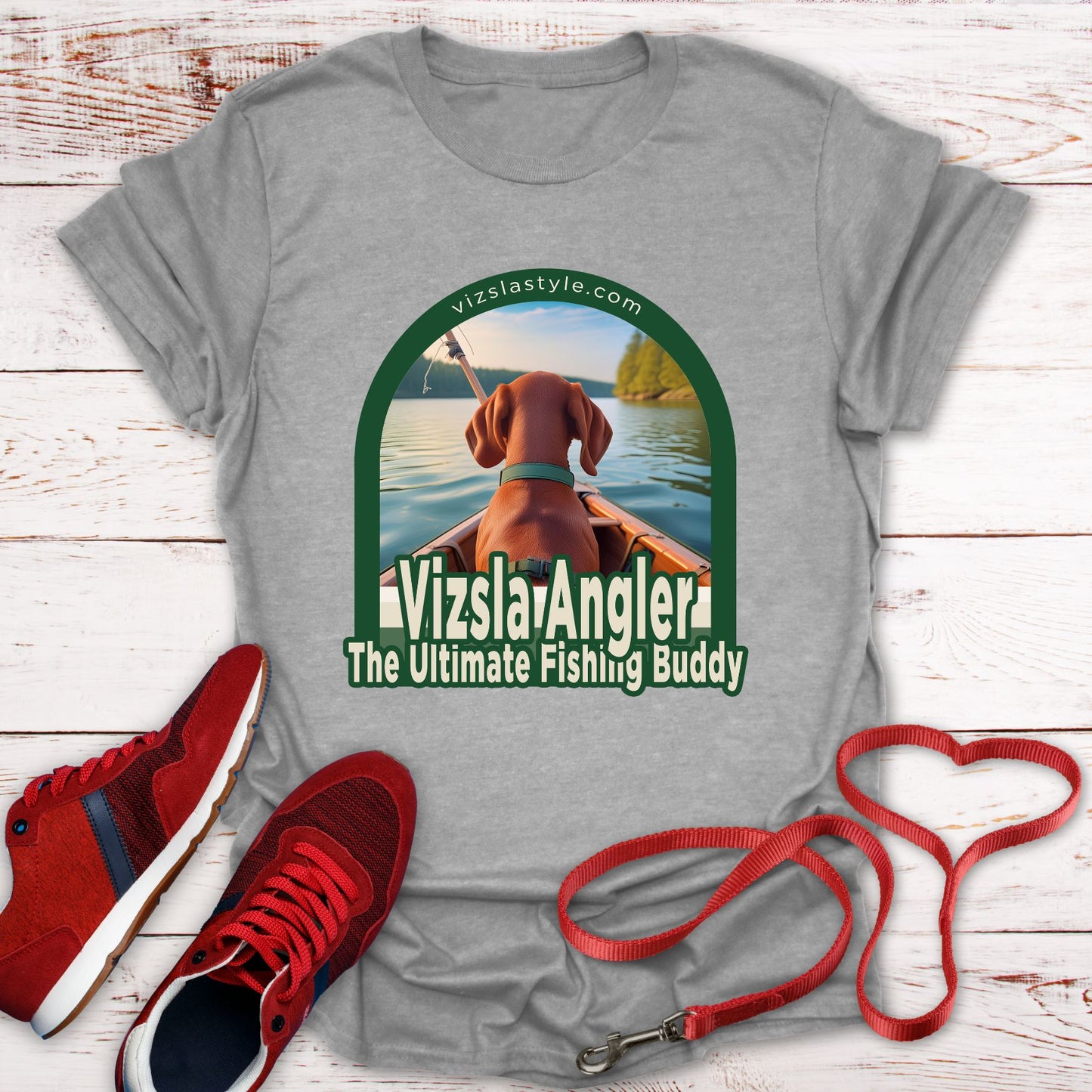 Vizsla Angler, The Ultimate Fishing Buddy! t-shirt
