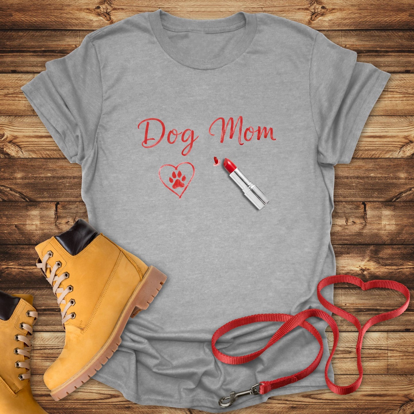 Dog Mom: Lipstick Kisses & Paw Print Love