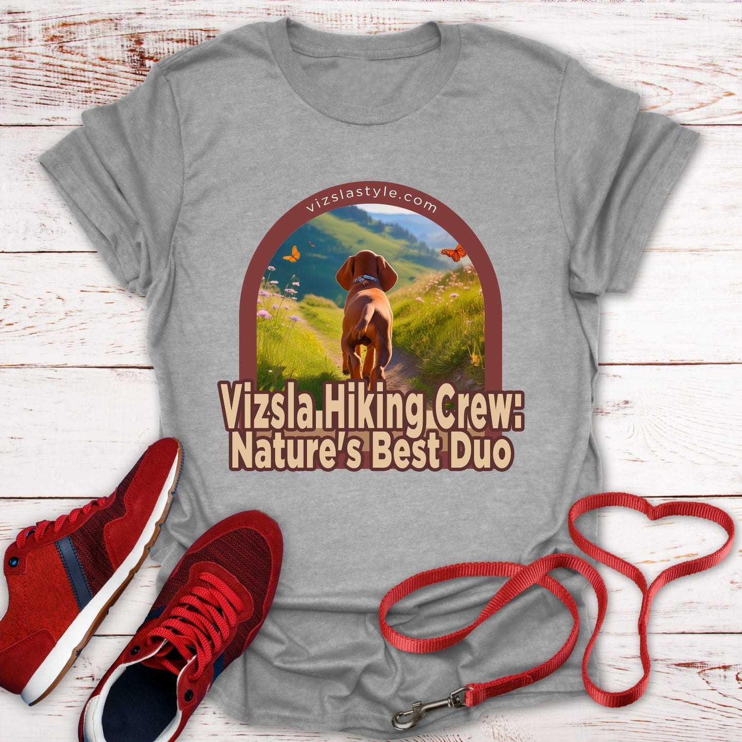 Vizsla Hiking Crew: Nature's Best Duo Dog t-shirt
