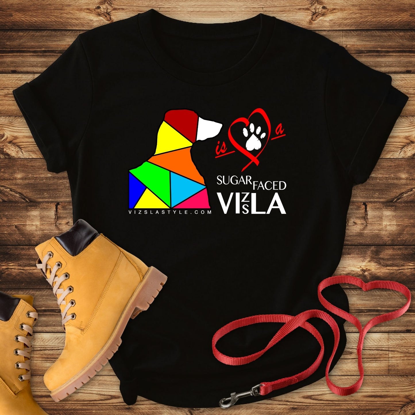 Love is a Sugar Faced Vizsla - All Around Sports T-shirt