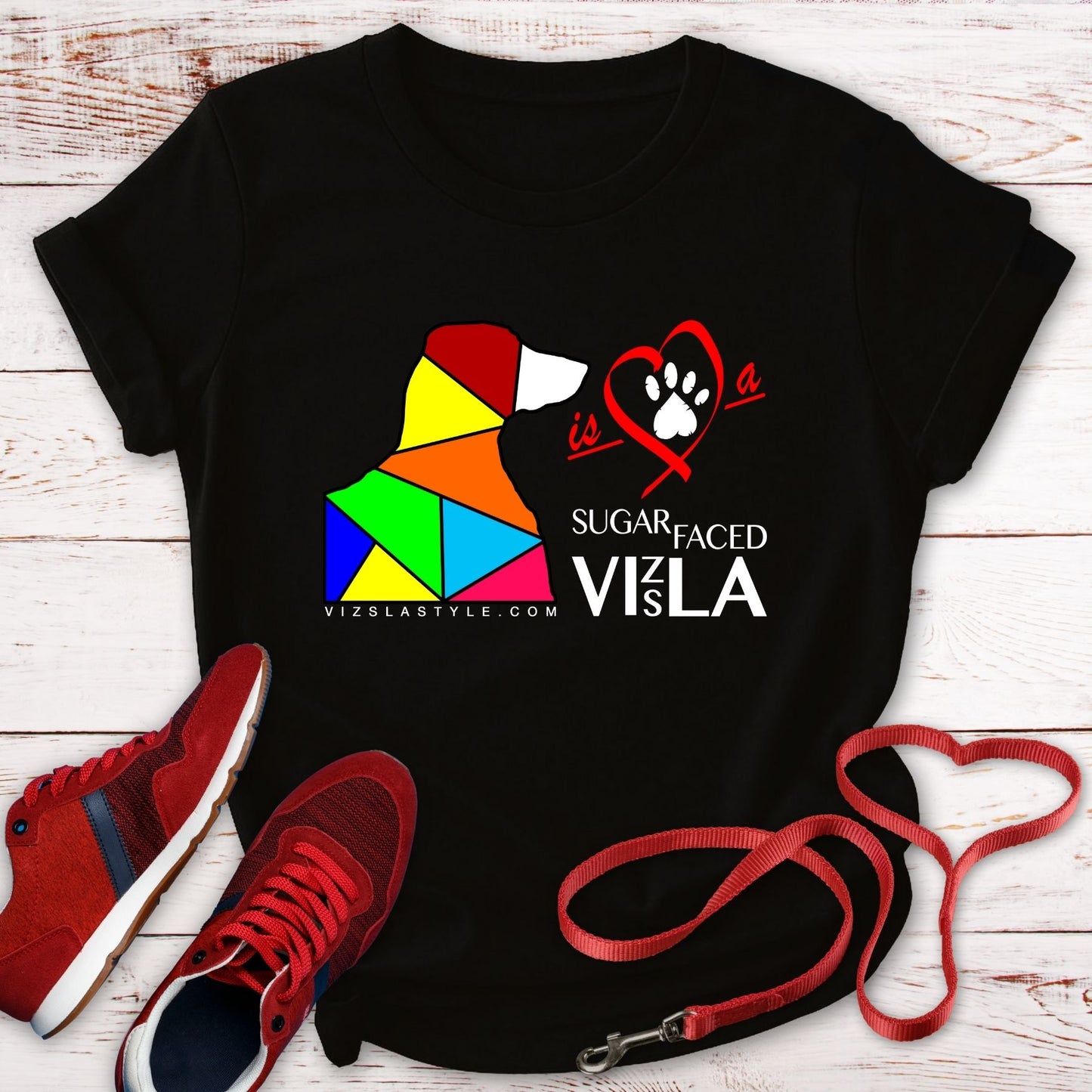 Love is a Sugar Faced Vizsla - All Around Sports T-shirt