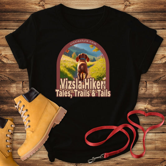 Vizsla Hiker: Tales, Trails & Tails Puppy t-shirt