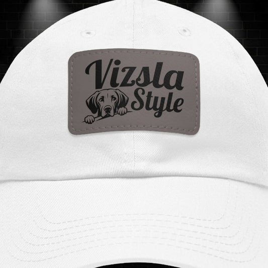 Vizsla Style Leather Patch Dad Hat